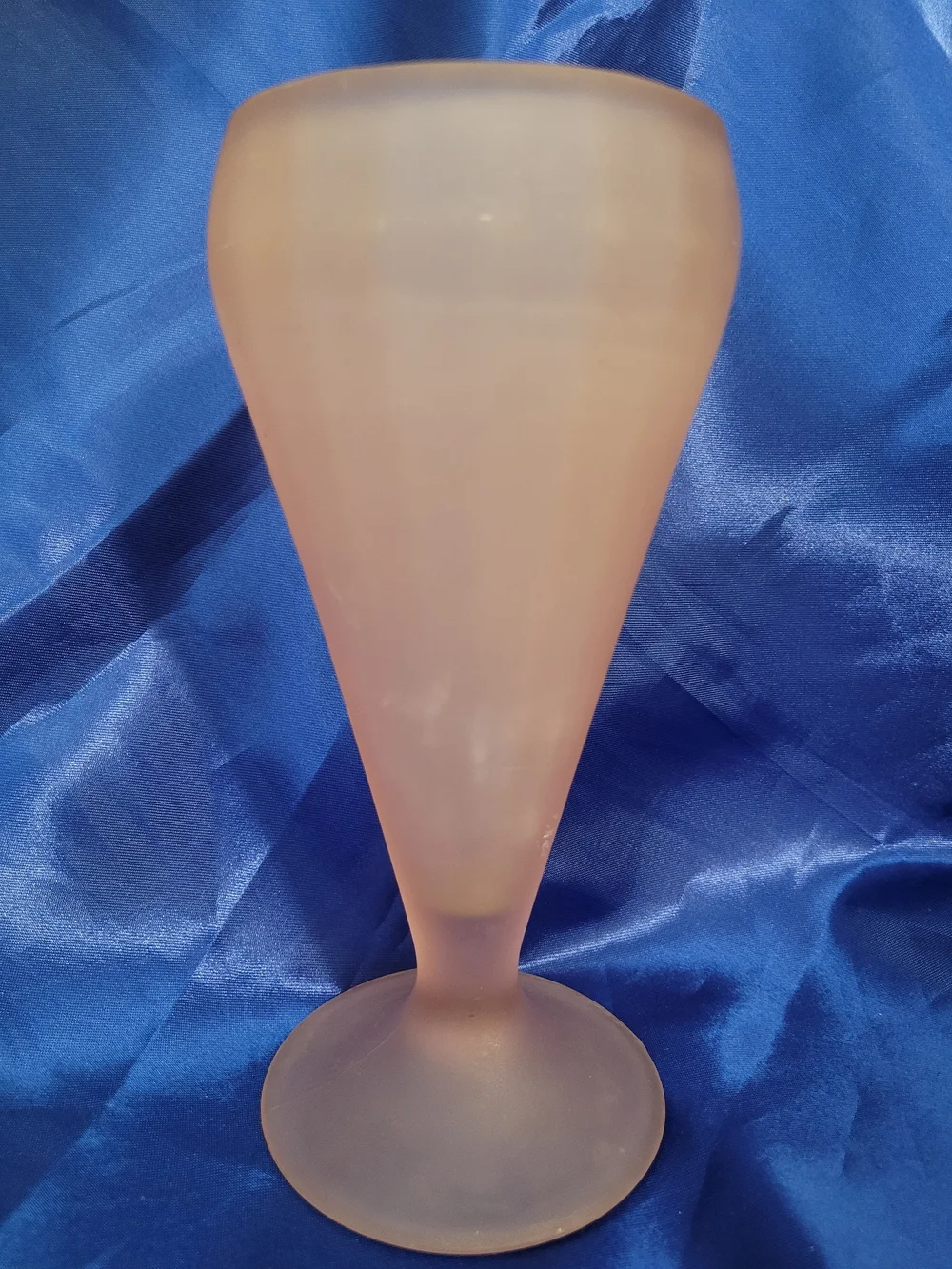 Vintage Satin Glass Pedestal Vase - Home Accents